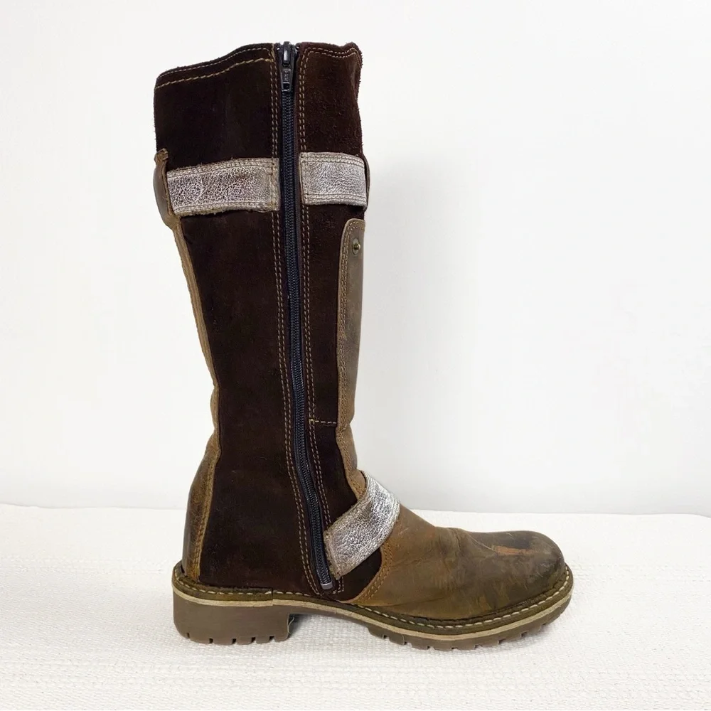 Bos. & Co Womens Innercity Brown Leather Suede Sherpa Lined Tall Boots EU 36 / 6 - Picture 3 of 11